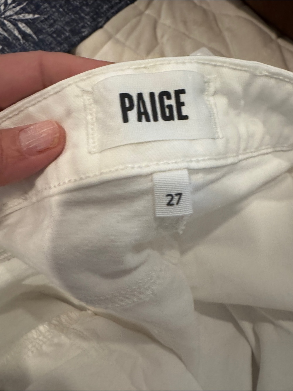 Paige 31” Anessa raw hem in tonal ecru - Picture 7 of 8